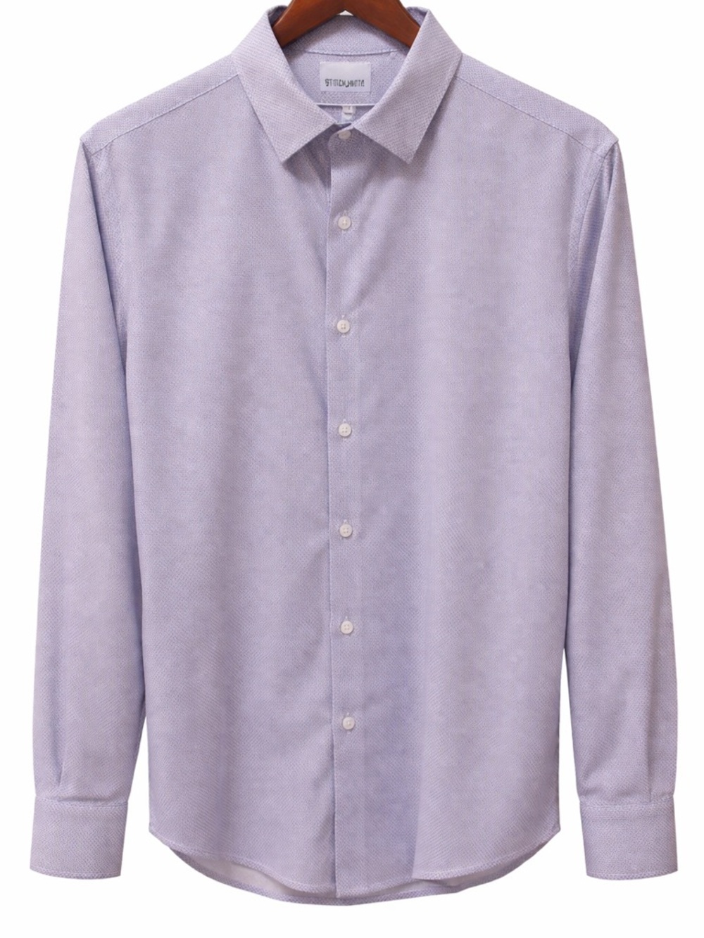 Stitch Note Light Lavender Long-Sleeve Dress Shirt